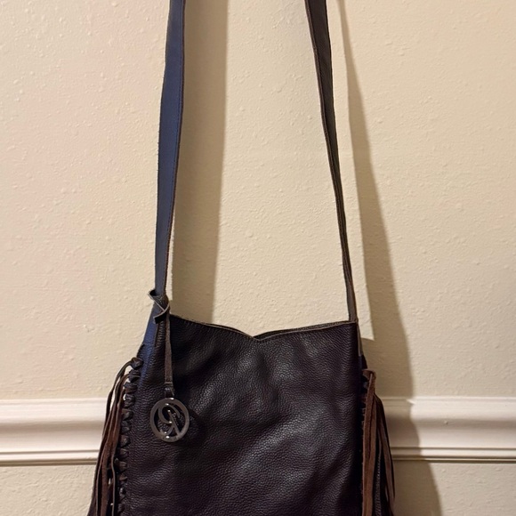 RAVIANI Brown Leather Fringe Bag - Picture 4 of 6